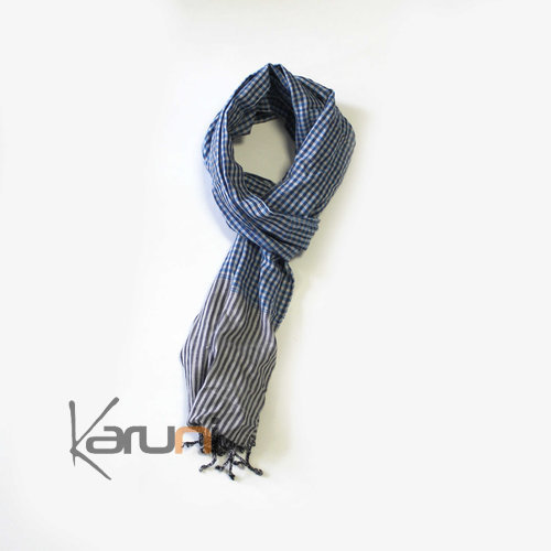 Krama Cheche Foulard Echarpe Plaid Coton Homme/Femme 