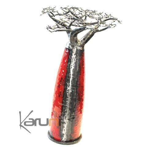 Arbre decoration - design Baobab 50 cm métal recyclé Madagascar