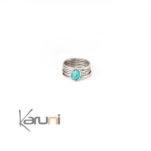 bague semainier argent turquoise