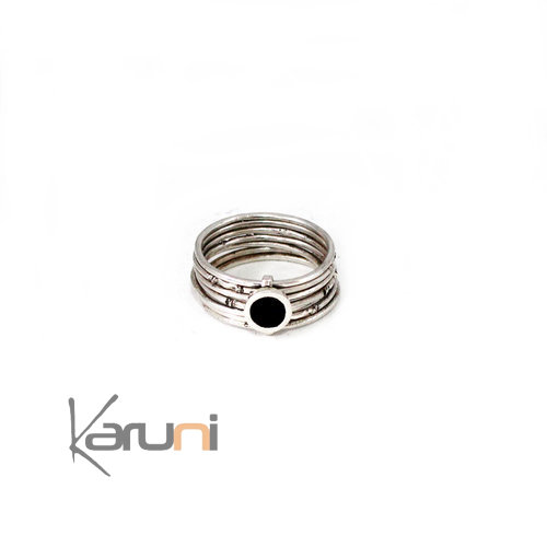 Bague en Argent semainier ebene femme/homme