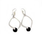 Boucles argent onyx