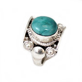 Petite chevaliere argent Turquoise