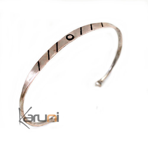 Bracelet Fin Argent 750 Cuivre Ebene 3003