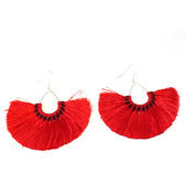 Boucles oreilles fantaisie rouge