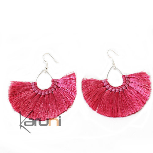 Boucles d'oreilles Fantaisie Thailande Rose 4018