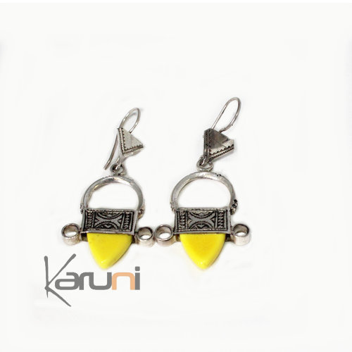 Boucles d'Oreilles Croix du Sud d'Ingall Argent Jaune 5040