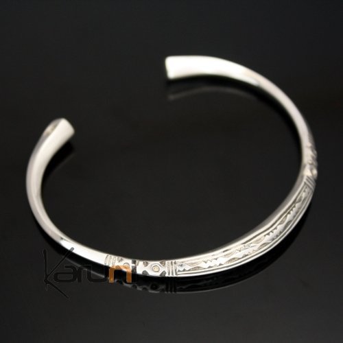 Bracelet Touareg Angle Gravé en argent Homme/Femme 85