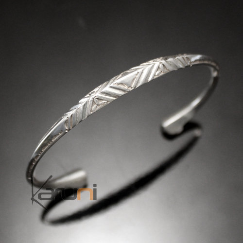 Bracelet Touareg Angle Gravé en argent Homme/Femme 86