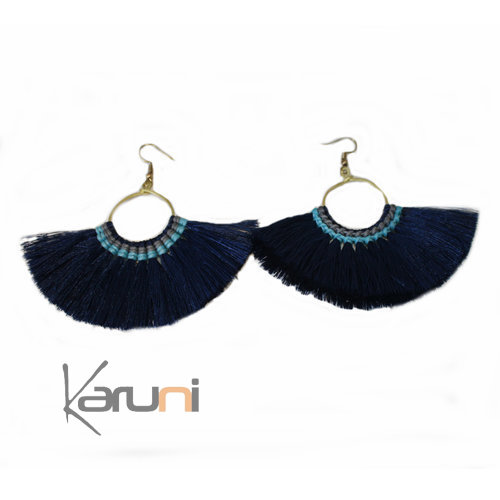 Boucles fantaise, bleu