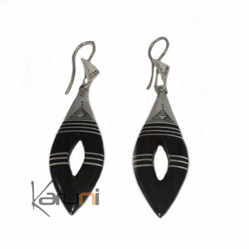 Boucles d'Oreilles Argent Ebène 5038