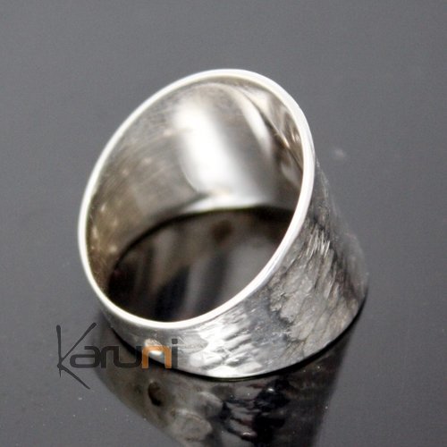 Bijoux Touareg Ethniques Bague en Argent Bandeau Large Martel Inspiration Karuni c