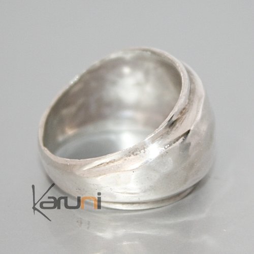 Bague argent martelé - bohème chic