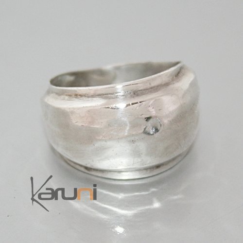 Bague jonc argent martele - inspiration touareg a
