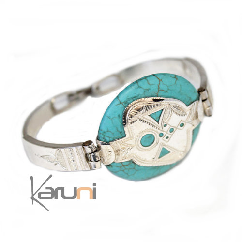 Bracelet ethnique argent turquoise