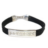 Bracelet cuir argent