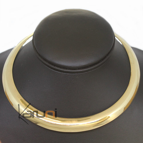 Collier tour de cou Bronze Lisse