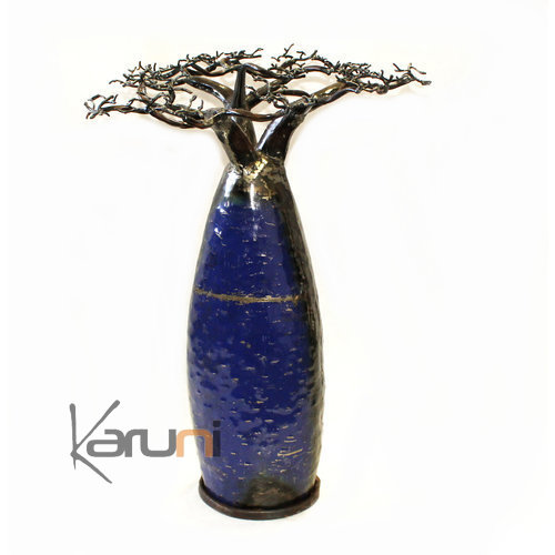 Arbre porte bijoux bleu