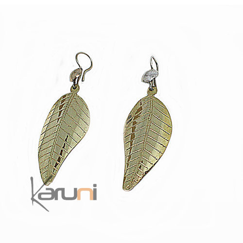 boucles d'oreilles feuilles