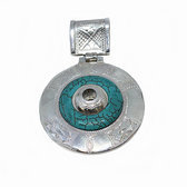 Pendentif argent turquoise