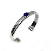 Bracelet argent agate bleue