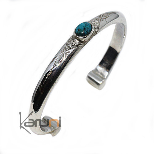 Bracelet Ethnique Argent Turquoise 3056