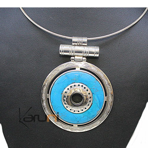 Pendentif en Argent Turquoise 7045c