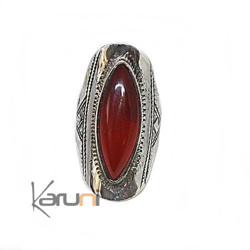 bague argent cornaline