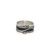 Bague argent ebene volute