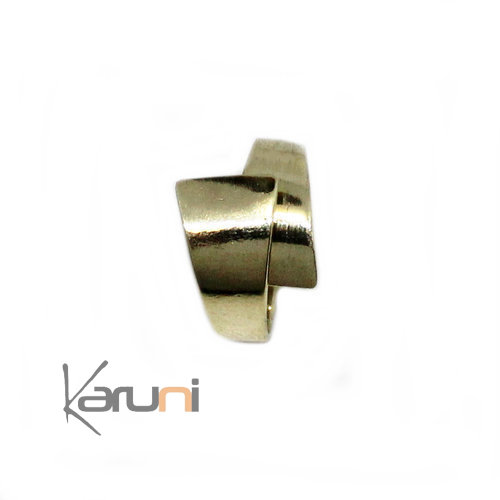 Bague Bronze Design Réglable Croisée switch Plate - KARUNI