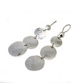 Boucles d'oreilles argent martel