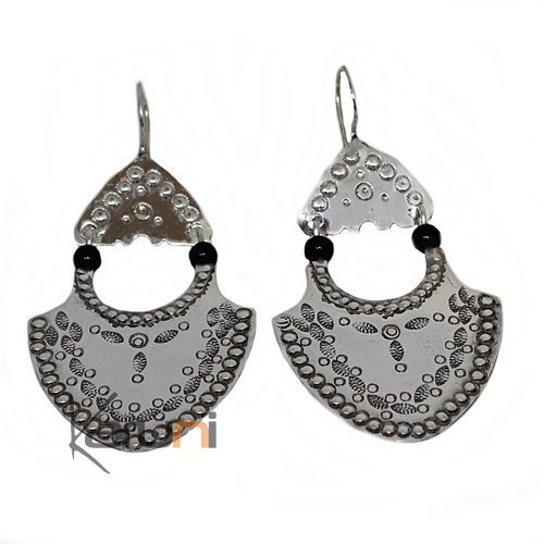 Boucles d'Oreilles Argent Exception Gravées 5056