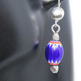 Boucles d'oreilles argent parles de Ghana