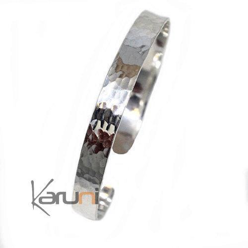 Bracelet Argent 800 Plat Martelé 3079