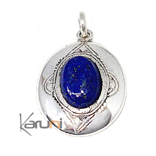 Pendentif Argent Massif Lapis Lazuli 7046