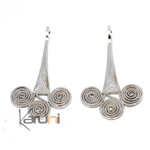 Boucles d'oreilles argent massif triskell