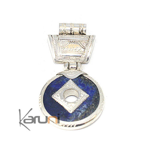Pendentif Argent Massif Lapis Lazuli 7050