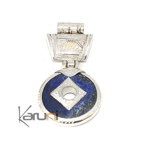 Pendentif Argent Massif Lapis Lazuli 7050