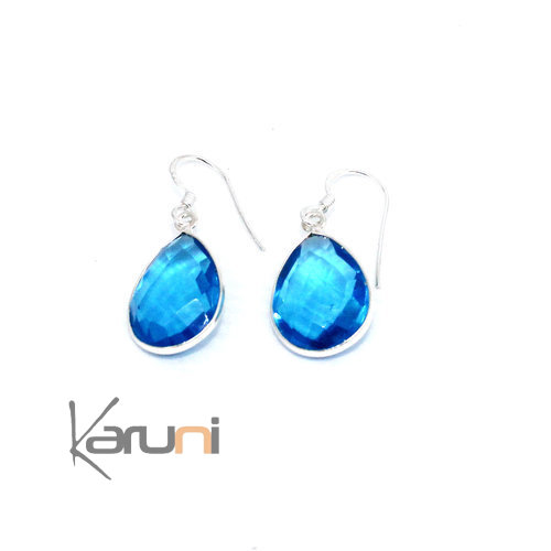 Boucles d'oreilles Argent Massif 925 Verre 5089