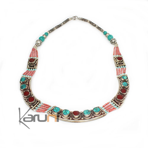 Collier Turquoise Racine de Corail 7047