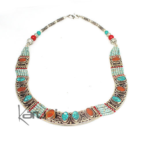 Collier Turquoise Racine de Corail 7049