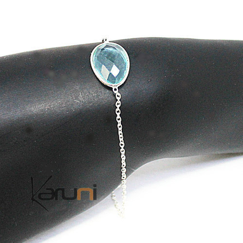 bracelet bleu verre