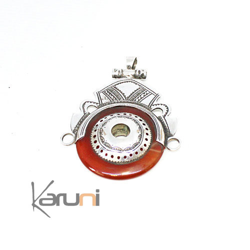 Pendentif argent massif agate