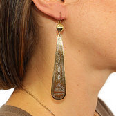 boucles d'oreilles fantaisie bronze