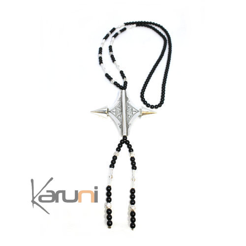 Collier Argent Massif Onyx Noir 7049