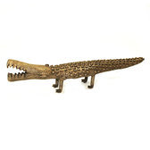 sculpture dogon bronze crocodie