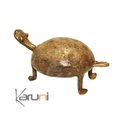 sculpture dogon bronze tortue
