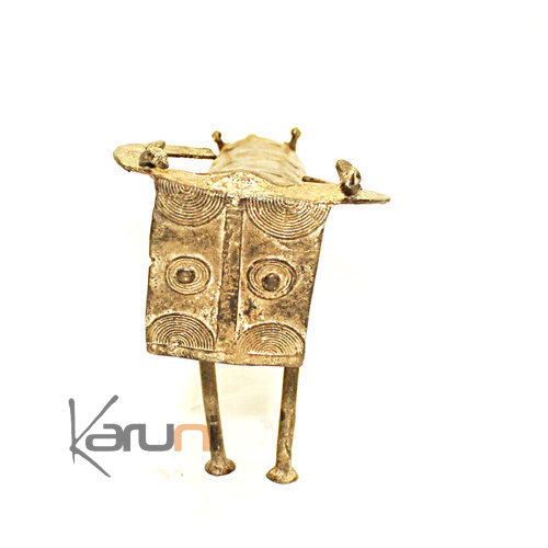 Bronze dogon sculture zebu