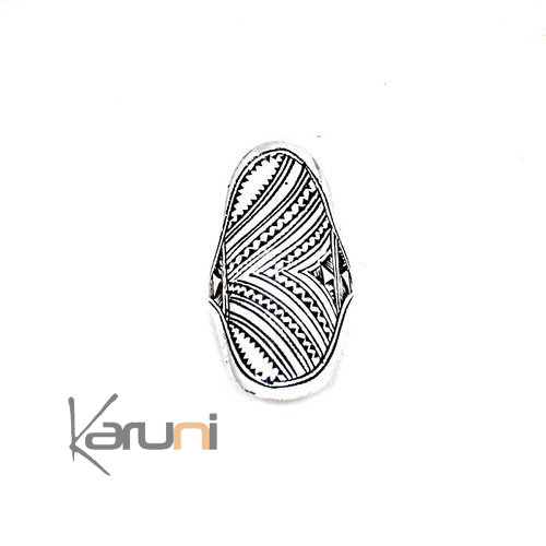 Bague Argent Massif Navette 1120