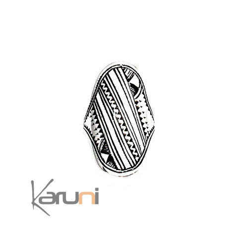 Bague Argent Massif Navette 1121