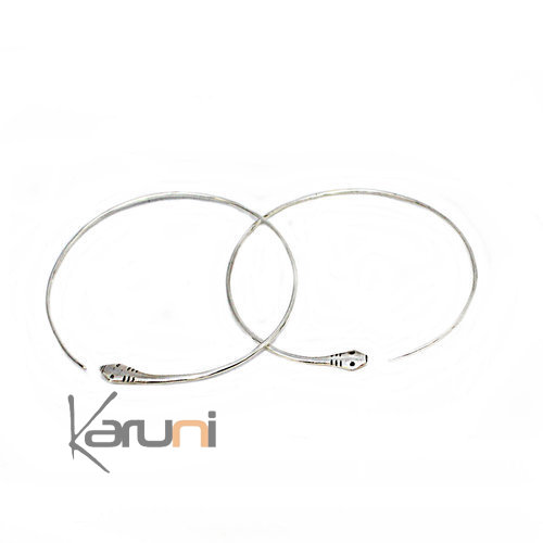 Boucles d'oreilles argent 925 serpent